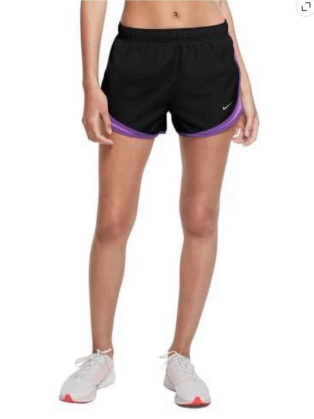 NWT Nike Women's Tempo Short Black/Purple 3" Running Activewear  Dry Fit Size XL